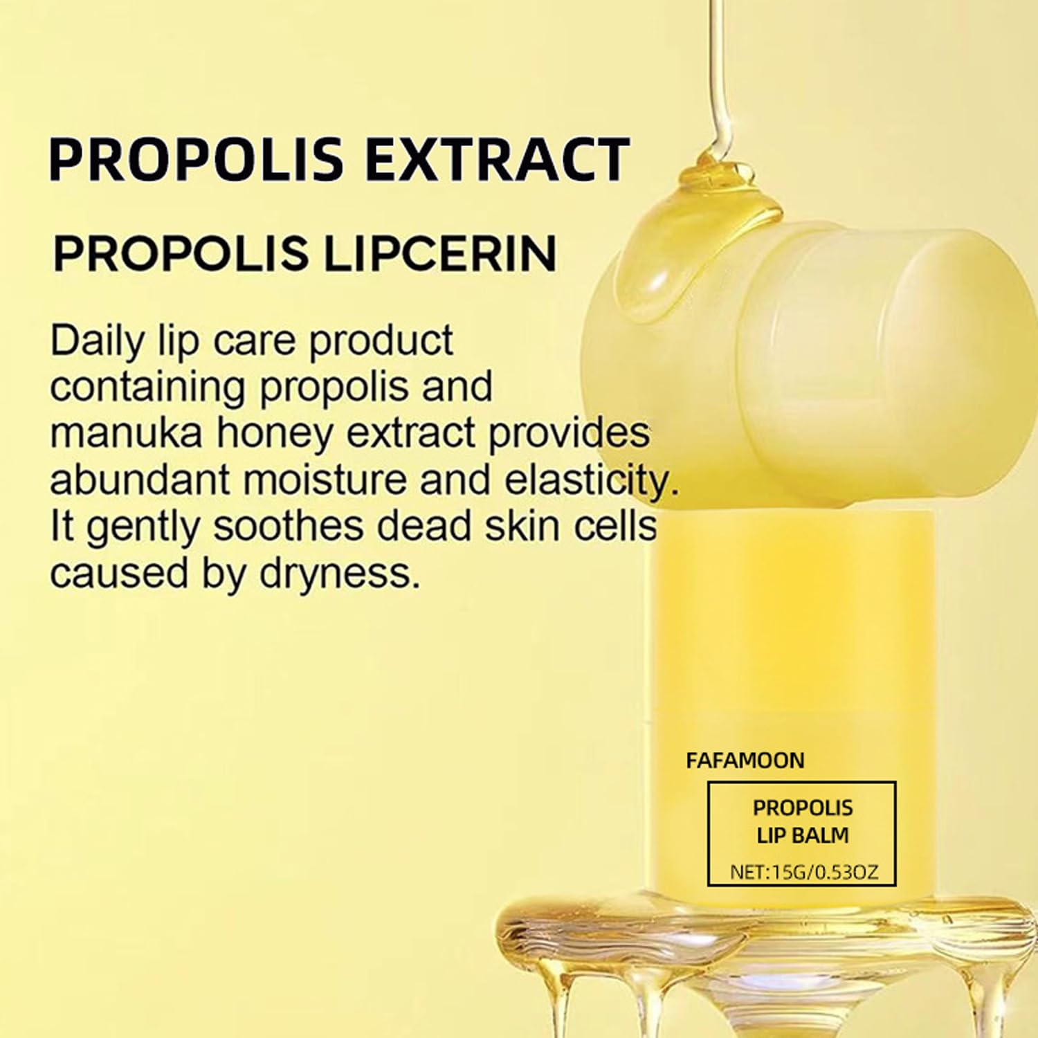 Dulele Honey Lip Butter & Propolis Lip Balm - Overnight Hydrating Lip Mask for Dry, Chapped Lips - 2 Pack Moisturizing Lip Treatment with Twist Dispenser | Perfect for Night Care, Daily Lip Hydration & Gentle Exfoliation