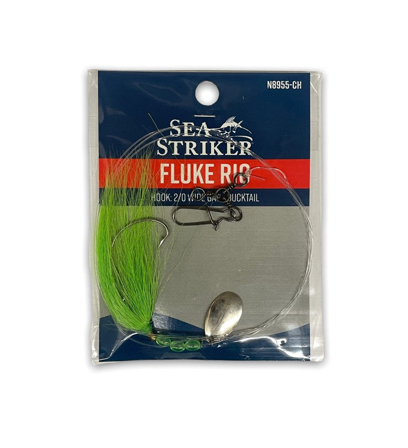 3 Way Snap Fluke Rig - Saltwater Fishing Lure for Striped Bass, Fluke, and Flounder - Perfect for Offshore, Inshore, and Pier Fishing