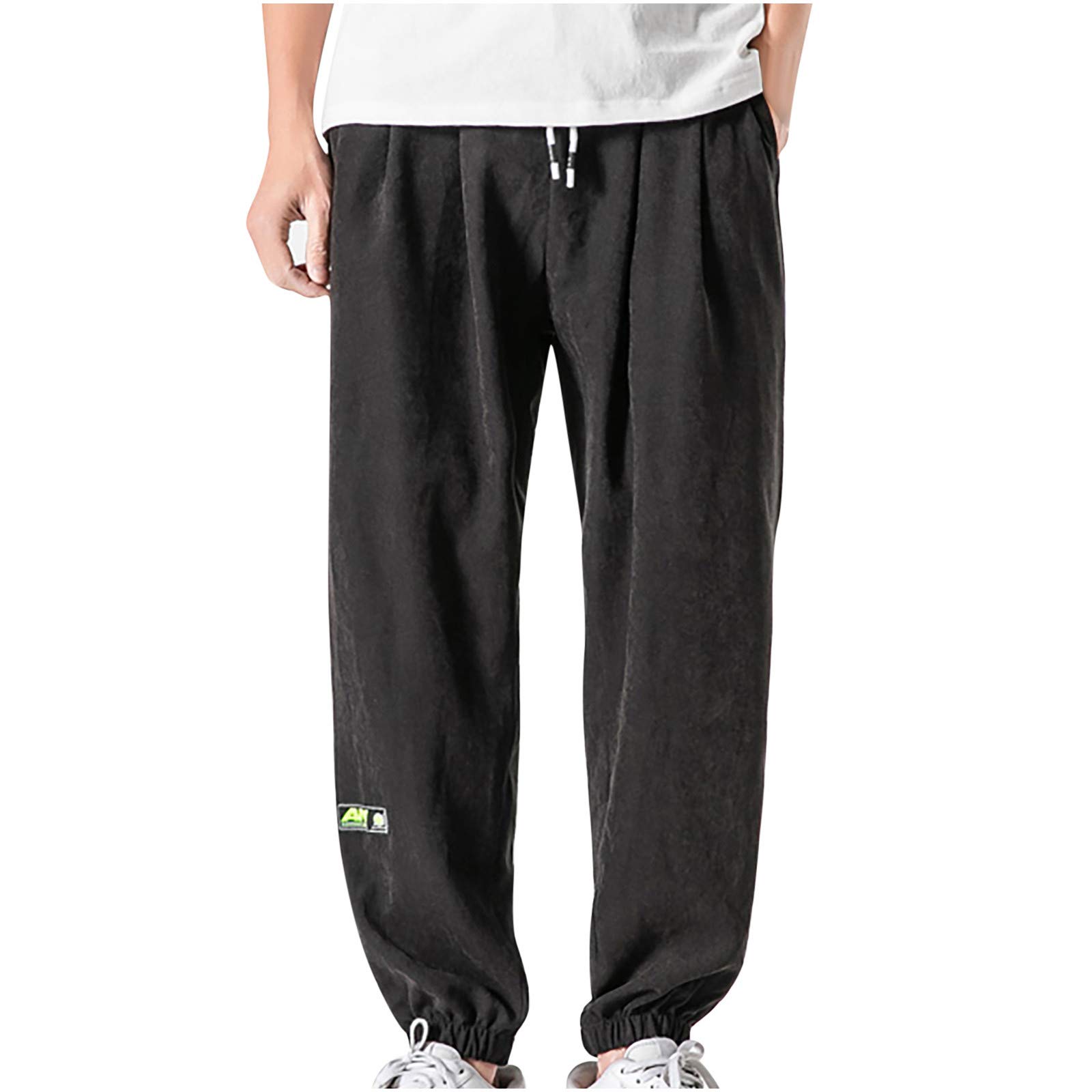 **BraveToShop Men's Cargo Jogger Pants - Relaxed Fit, Elastic Waist with Drawstring, Durable Work & Lounge Pants for Casual Wear, Outdoor Activities & Travel**