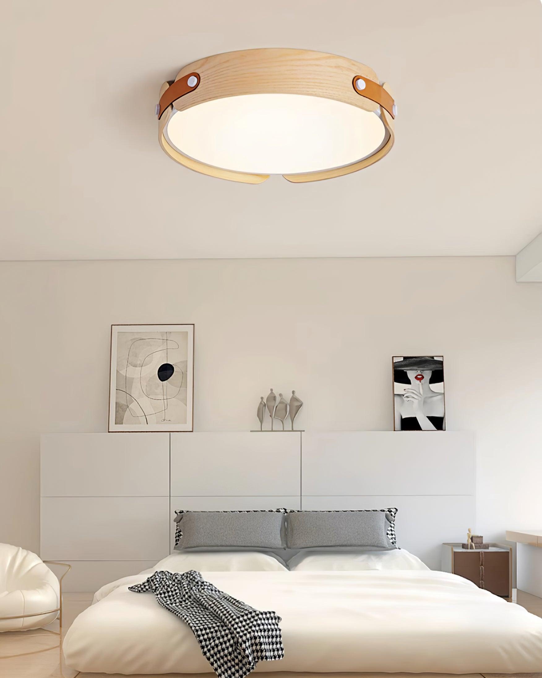 Aiwen Wood Ceiling Light Fixture - Modern Rustic Chandelier for Living Room, Bedroom & Dining Room - Natural Wood Pendant Lighting for Home Decor