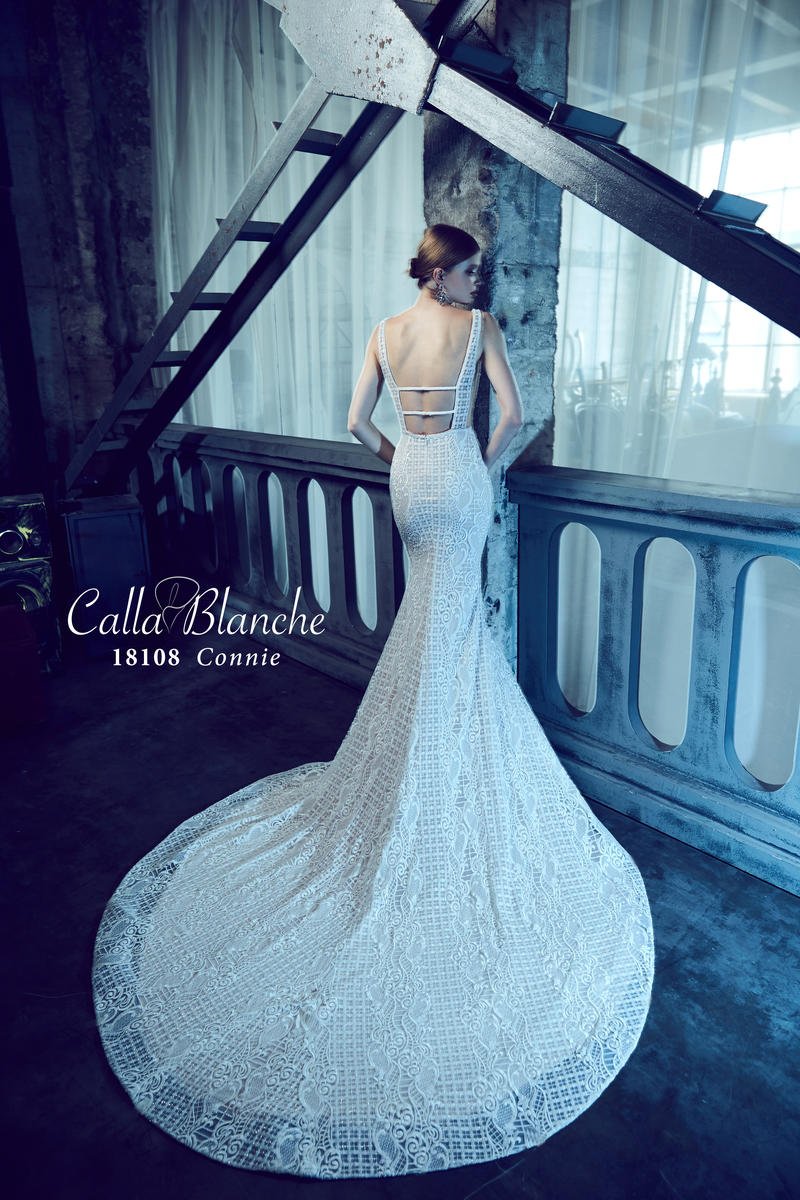 Calla Blanche Connie 18108 Sample Wedding Gown - Elegant A-Line Bridal Dress for Formal Weddings & Special Occasions