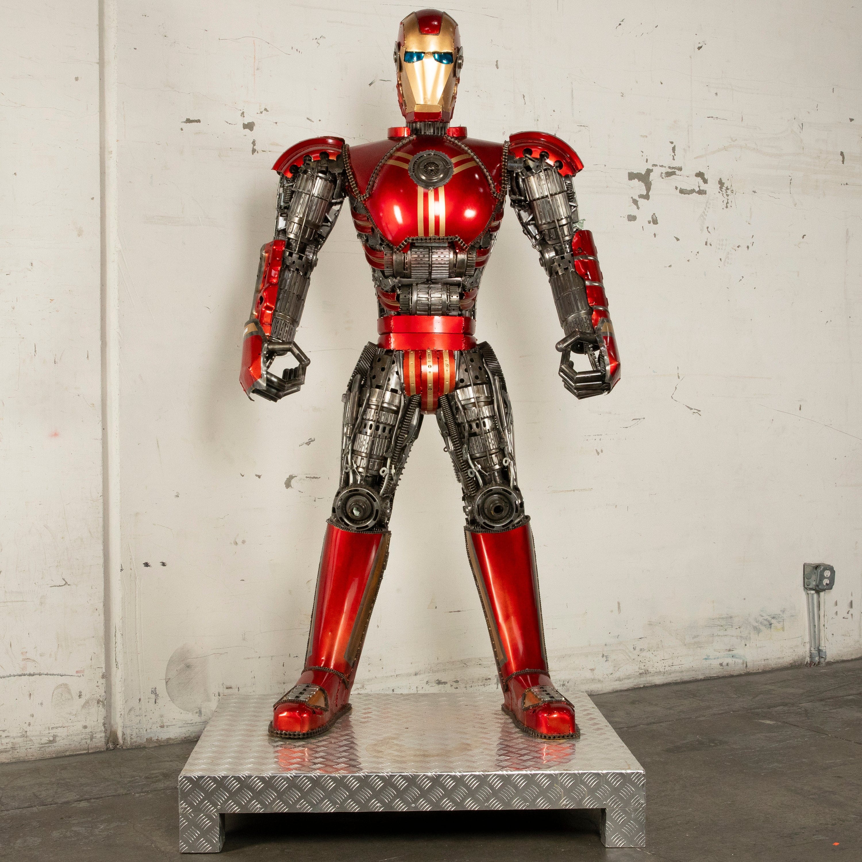 Iron Man Inspired Recycled Metal Wall Art Sculpture - 79
