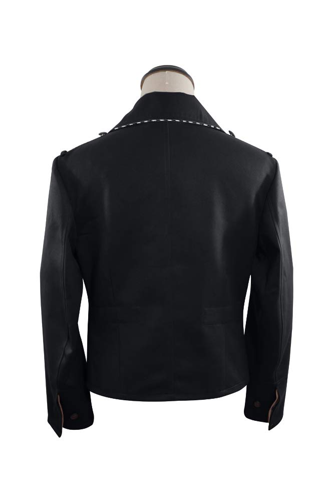 Original German WWII Heer Pionier Panzer Black Gabardine Wrap Jacket - Authentic Military Uniform for Reenactment, Cosplay & Historical Collectors