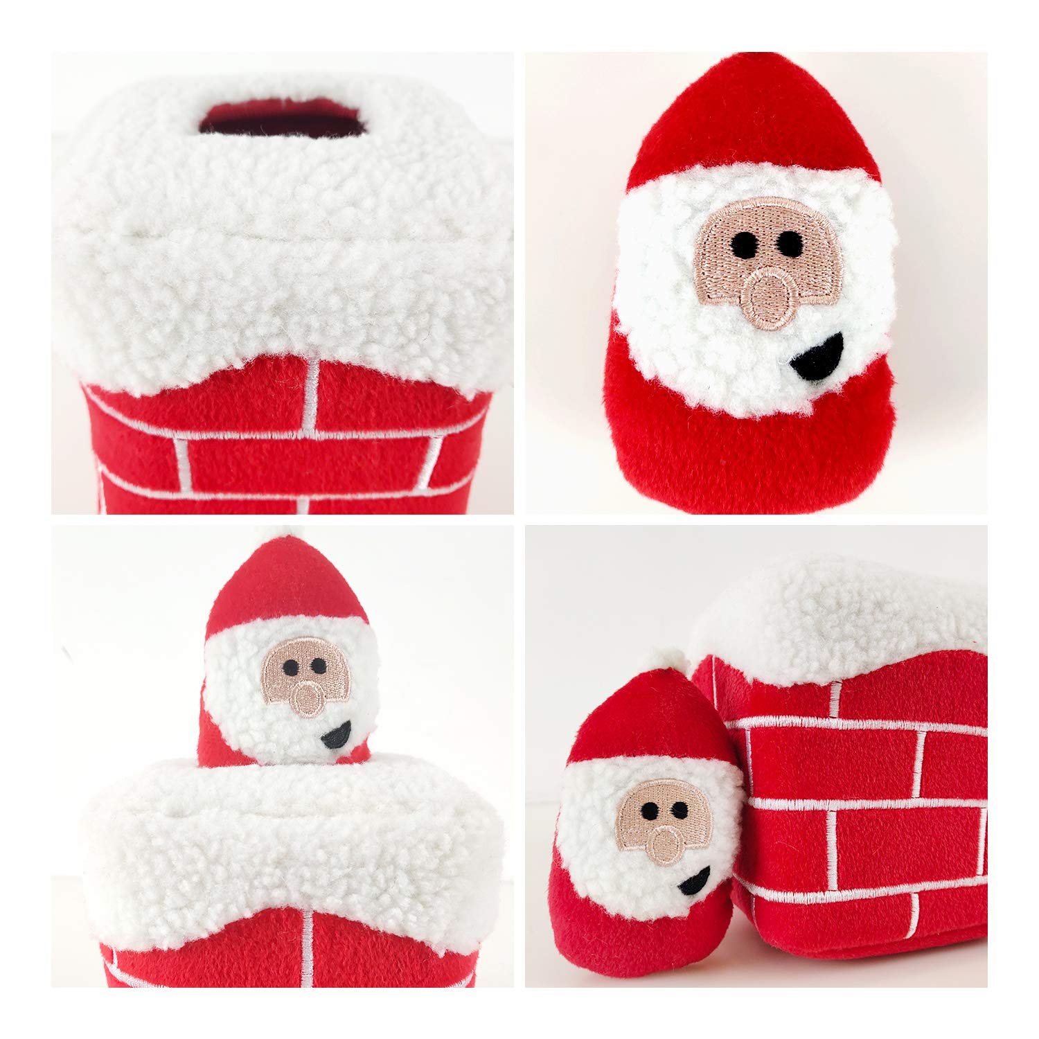 Christmas Dog Toys - Santa & Reindeer Squeaky Interactive Hide and Seek Dog Toy Set | Fun Holiday Chew Toys for Small Medium Large Dogs | Perfect for Christmas Gifts, Puppy Playtime & Festive Pet Photos