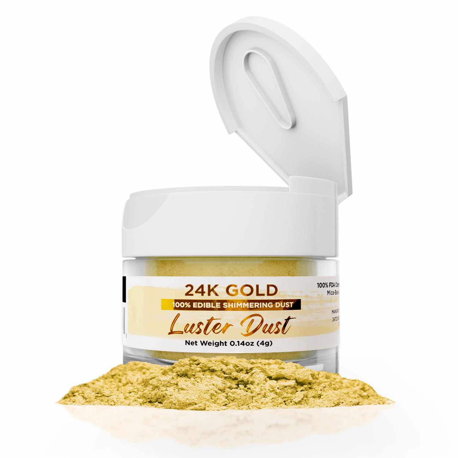 24K Gold Luster Dust Edible for Cake Decorating - Premium Food-Grade Gold Powder for Baking, Desserts, Cupcakes & Chocolate - Perfect for Wedding Cakes, Birthday Parties & Special Occasions