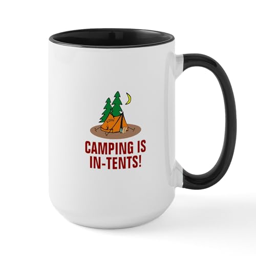 White/Black Inside - Camping Is In Tents Mugs