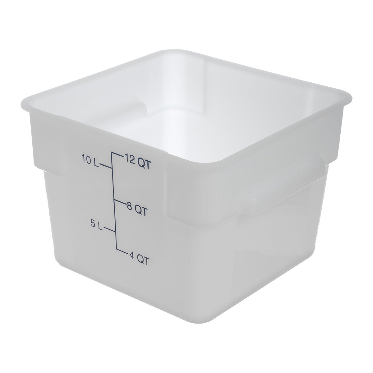 Carlisle 1073402 StorPlus 12 qt. Square Food Storage Container - Airtight, BPA-Free, Stackable for Kitchen Pantry Organization & Meal Prep Storage