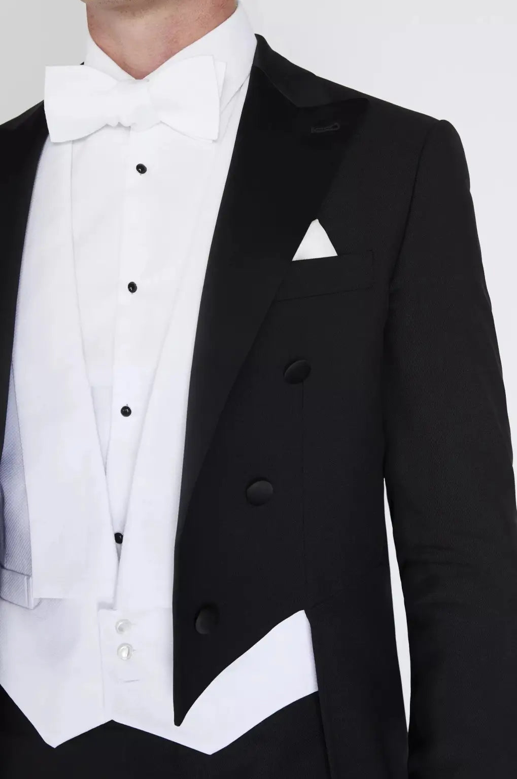 LA Smith Men's Pre-Tied White Marcella Bow Tie - Classic Formal Accessory for Weddings, Prom & Business Events
