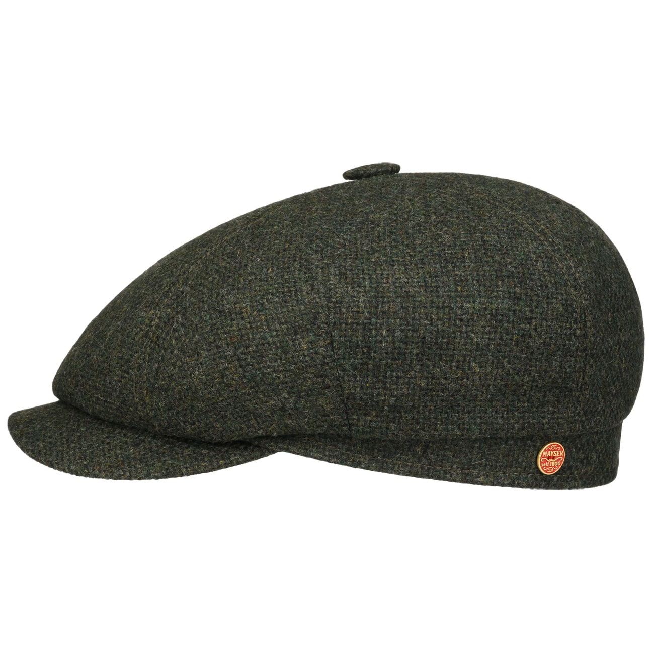 Seven Hunter Flat Cap by Mayser - Premium Wool Men's Newsboy Hat for Outdoor & Casual Wear - Perfect for Hunting, Golf, and Vintage Style Fashion