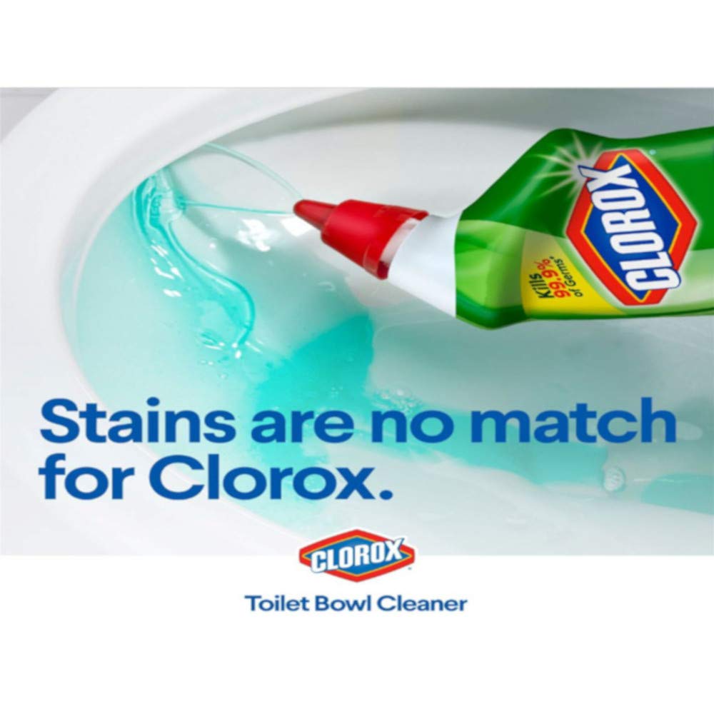 Clorox Toilet Bowl Cleaner with Fresh Scent - 24 Fl Oz (710ml) | Powerful Bathroom Cleaning Solution for Stains & Germs | Ideal for Home, Office & Commercial Use