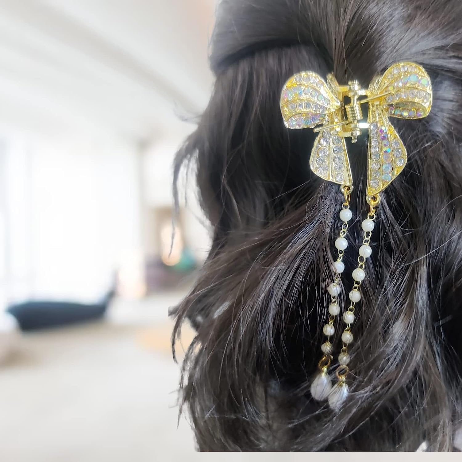Kardiff Gold Butterfly Hair Claw Clips for Women & Girls - 2 Pack Metal Hair Accessories for Ponytails, Buns & Updos