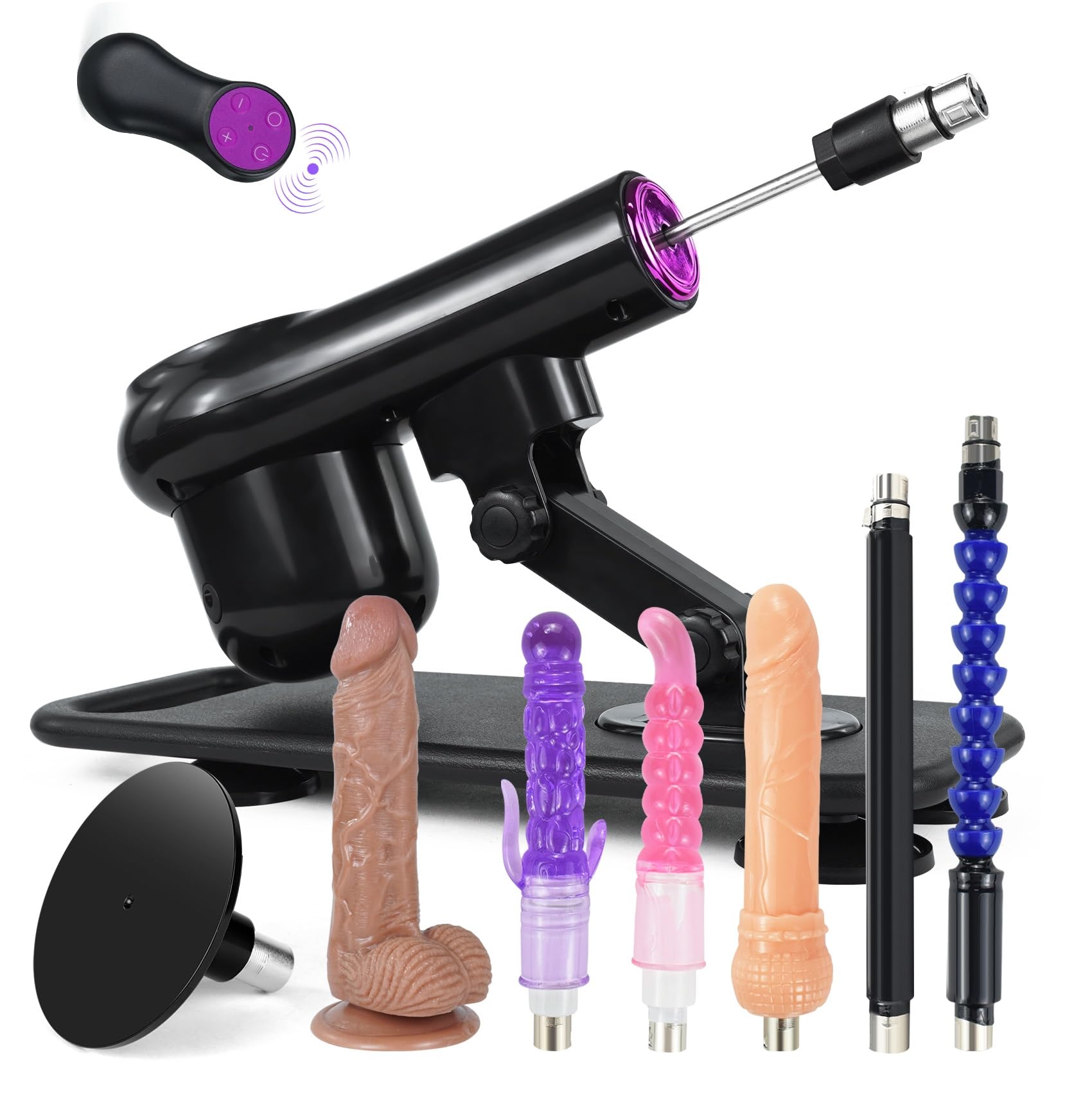 ANNGEOK Automatic Thrusting Sex Machine for Women & Men - Remote Control Dildo Machine with 3 XL Attachments & Suction Cup | Adult Sex Toy for Couples, Solo Play, BDSM & Home Use