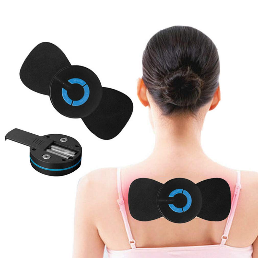 Portable Mini Electric Back Shoulder & Neck Massager - Pain Relief for Neck, Back, Shoulders, Legs & Feet - Rechargeable Full Body Massager for Home, Office & Travel (Black)