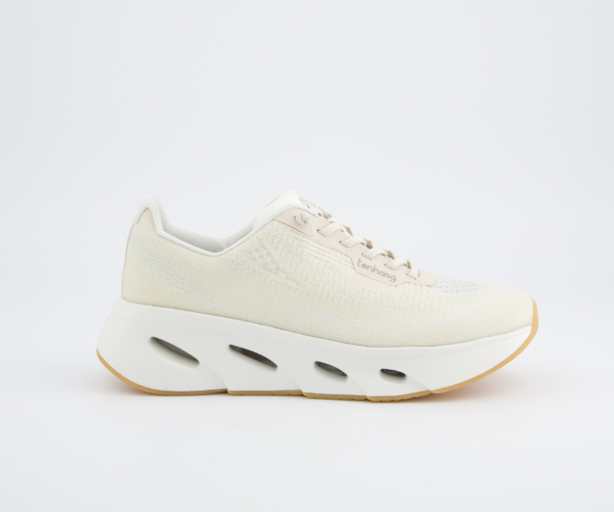 TENHAAG Comfortable Cream Slip-On Sneakers - Lightweight Casual Walking Shoes for Men & Women | Perfect for Gym, Travel & Everyday Wear