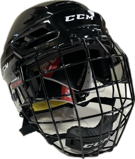 Bauer Tacks 720 Combo Adult Ice Hockey Helmet - Unisex Protective Hockey Gear - Large Size Black - Perfect for Ice Rink Games & Practice Sessions