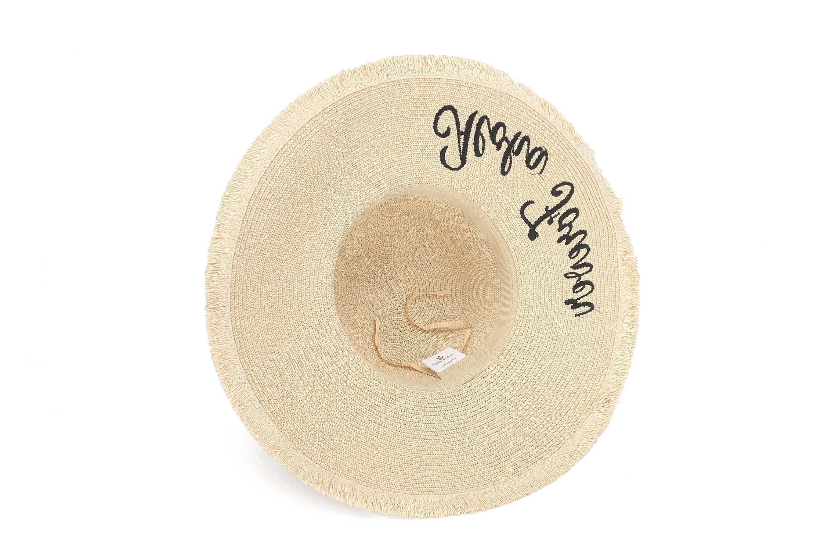 Gardenia Aloha Forever Beige Sun Hat - Women's Wide Brim Floppy Beach Hat for Summer Vacation, Pool Party & Tropical Getaways