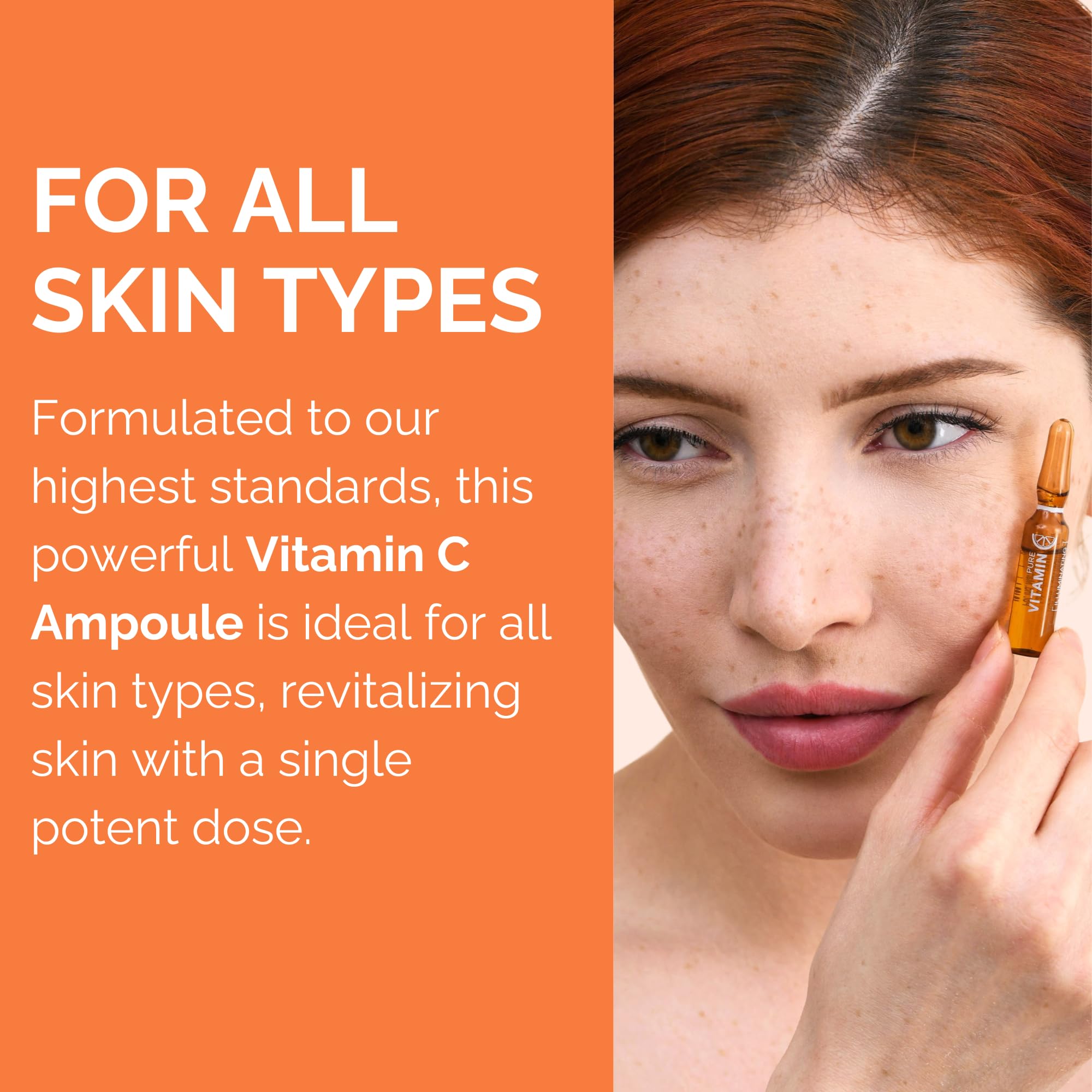 Noche Y Dia Vitamin C Ampoule Oil - Anti-Aging Face Moisturizer Serum with Ascorbic Acid for Hydration & Firming | Collagen Boosting Skincare Treatment | 12 x 2mL (.07 fl oz) | Perfect for Night & Day Use, Dry Skin Care Routine & Youthful Glow Enhancement
