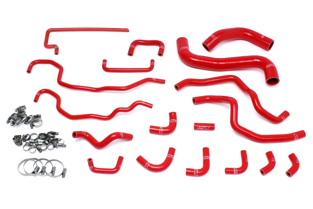 HPS 57-1516-RED Red Silicone Radiator Hose & Heater Hose - High-Temperature Resistant Replacement for Cars, Trucks, SUVs - Perfect for Engine Cooling System Repairs & Upgrades