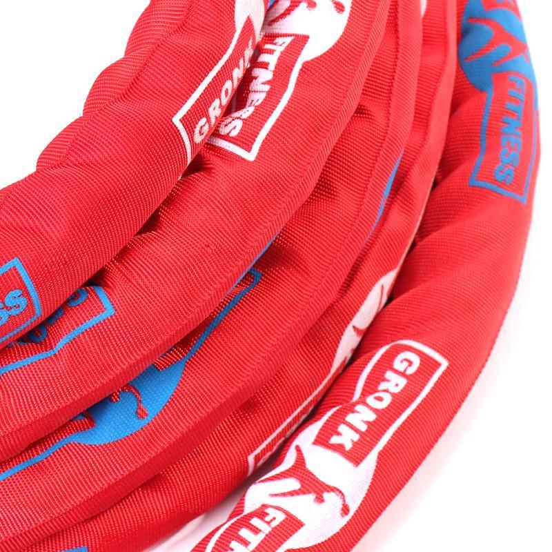 Gronk Fitness 30ft Battle Rope with Protective Sleeve - Heavy Duty Workout Equipment for CrossFit, Gym & Home Training - Ideal for Strength, Endurance & Cardio Exercises
