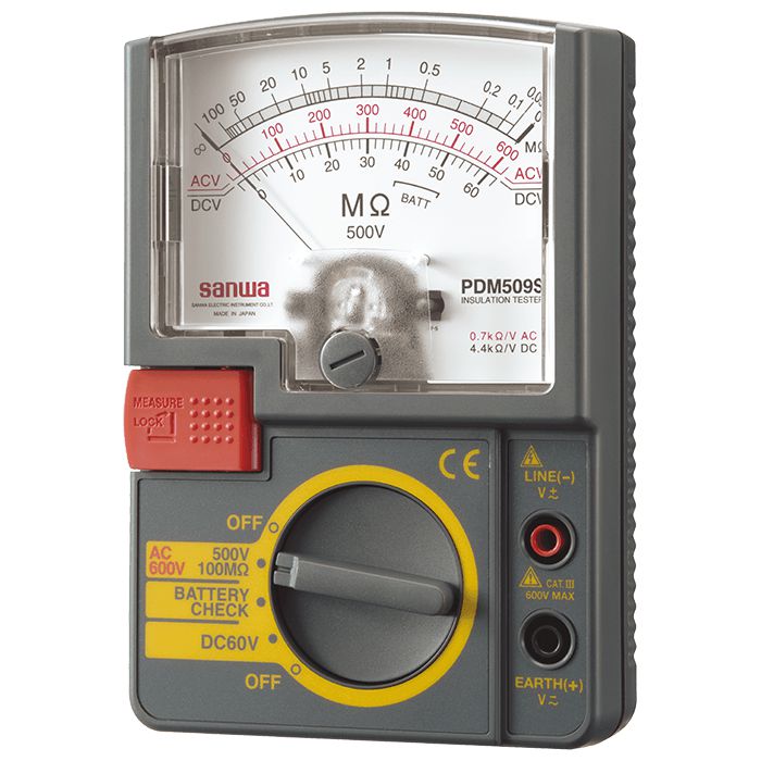 PDM509S 500V/100MΩ Analog Insulation Tester - Professional Electrical Safety Testing Tool for Home & Industrial Wiring Maintenance