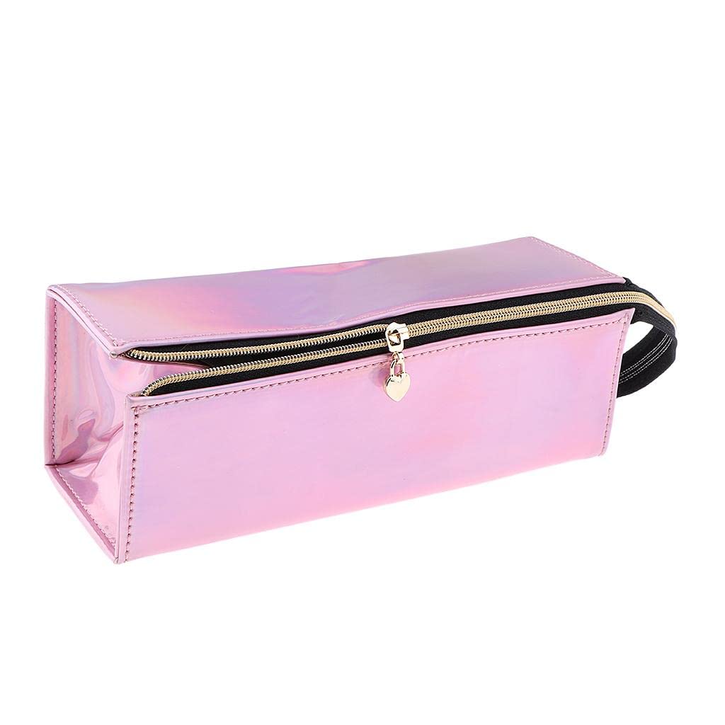 Losa Specular Waterproof Makeup Bag Travel Organizer - Pink Zippered Cosmetic Case for Women, Perfect for Travel, Gym, and Daily Essentials Storage
