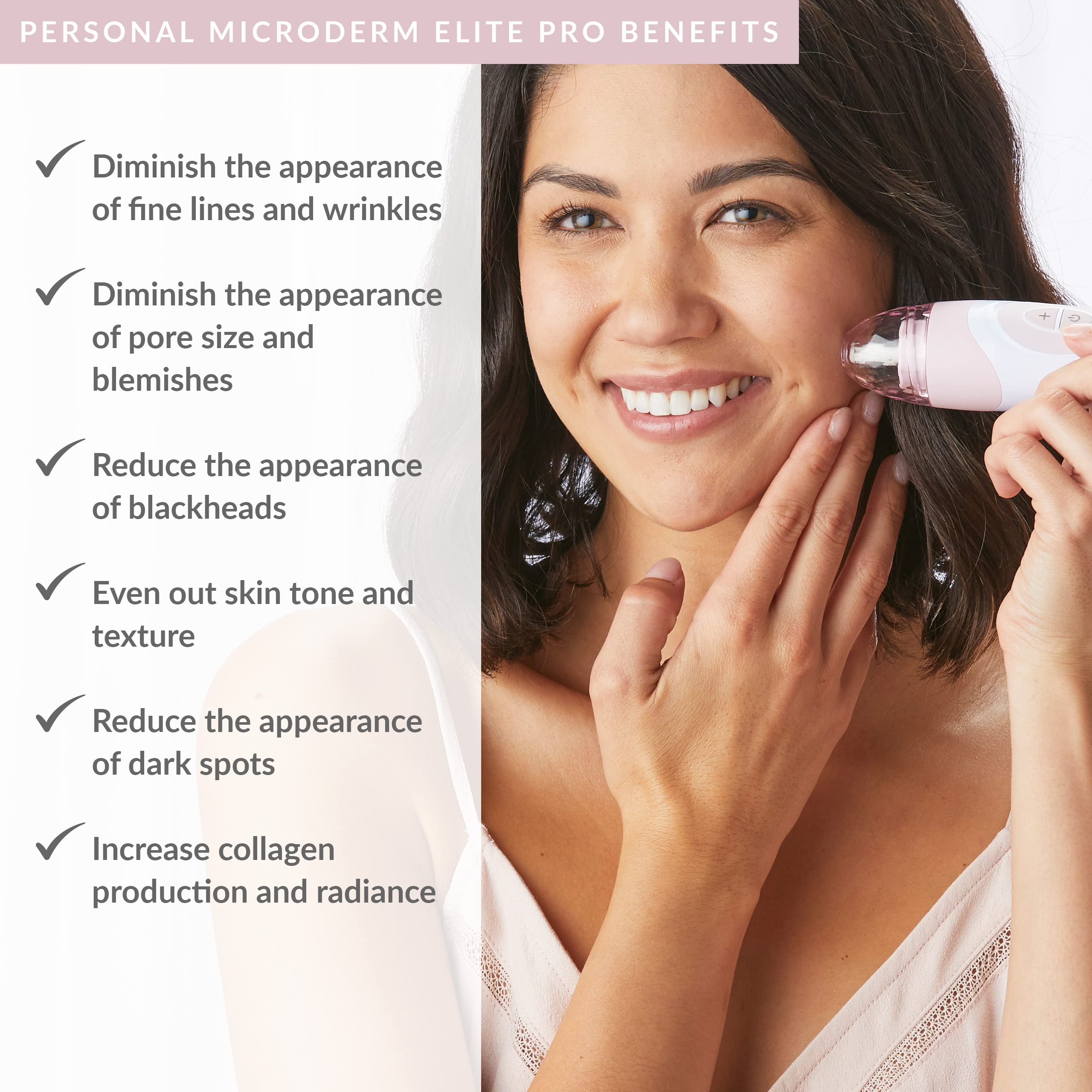 PMD Personal Microderm Elite Pro - At-Home Microdermabrasion Device for Face & Body - Exfoliating Crystals & Vacuum Suction Machine - 3 Speed Settings for Glowing Skin - Perfect for Anti-Aging, Blackhead Removal & Skin Rejuvenation at Home