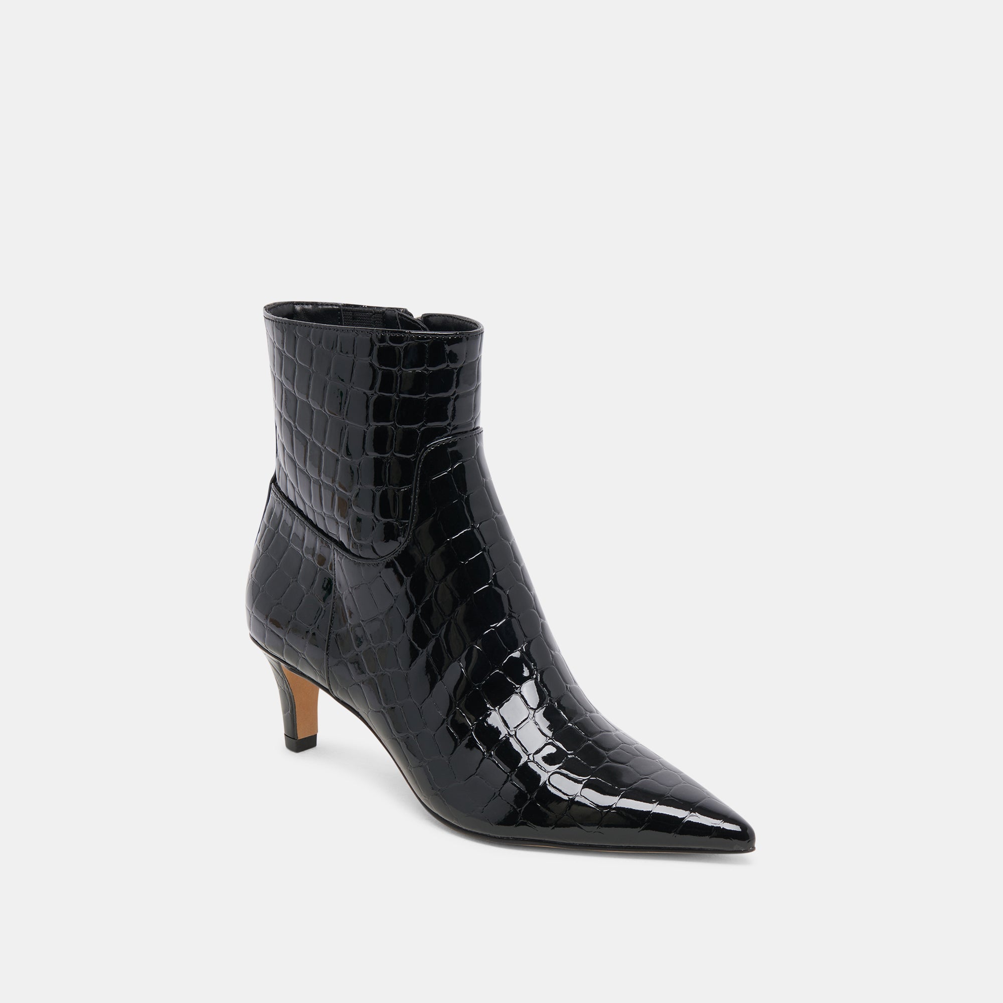 SONDRA Women's Noir Embossed Leather Booties - Stylish Ankle Boots for Casual Outfits & Evening Wear