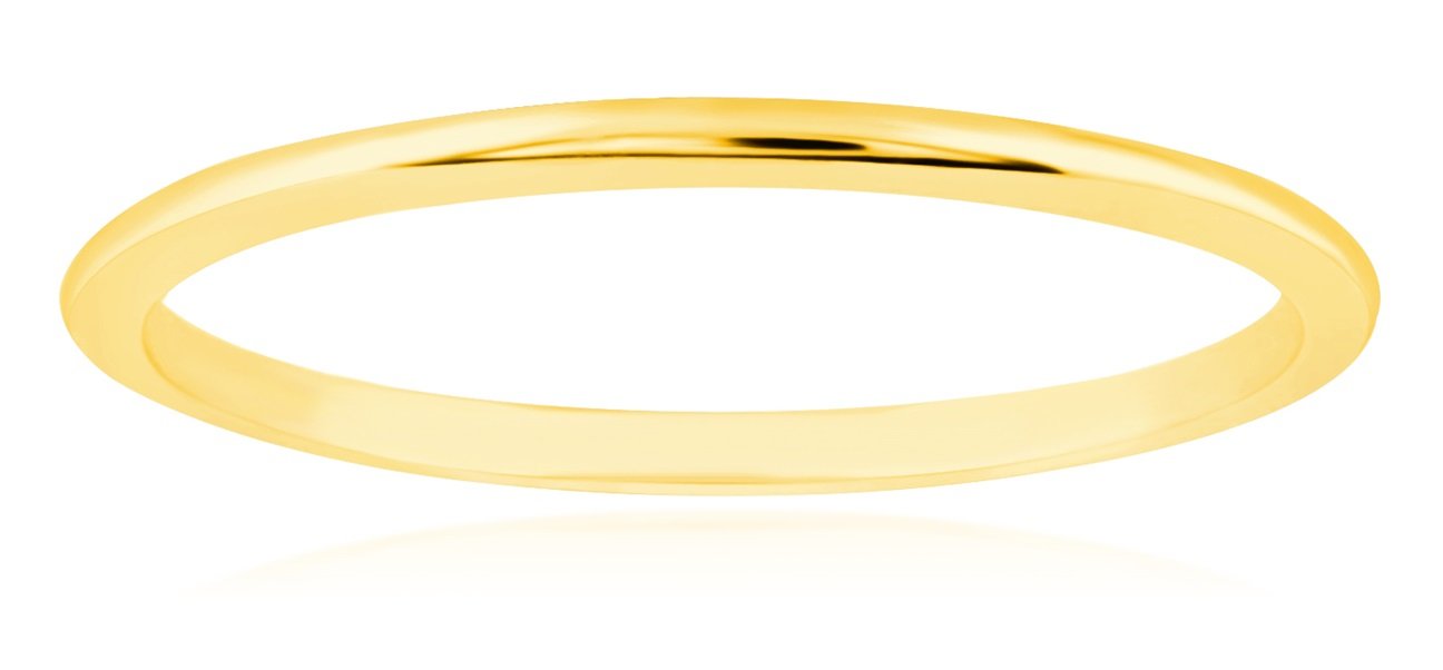 14K Solid Gold Wedding Band Ring for Women - Dainty 1mm Thin Stacking Ring in Rose, White & Yellow Gold | Sizes 4.5-10 | MAX + STONE | Perfect for Bridal Sets, Anniversary Gifts & Everyday Wear