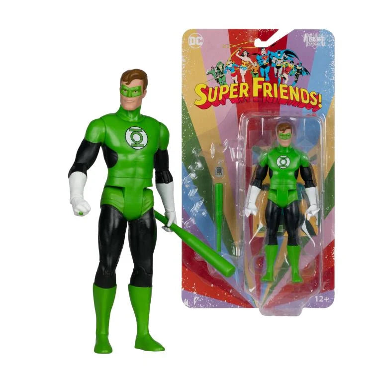 DC Comics Super Friends Retro Green Lantern Action Figure - 6-Inch Collectible Toy for Fans & Display - Perfect for Home Decor, Gifts, and Comic Book Collections