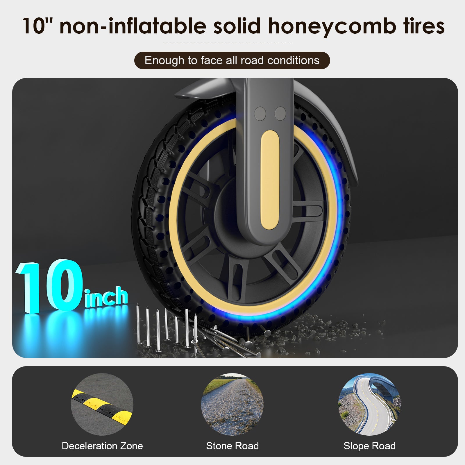 10 MAX Electric Scooter with Seat - 500W Motor, 10AH Long Range Battery, Up to 60KM Range - Perfect for Commuting, City Travel & Urban Exploration