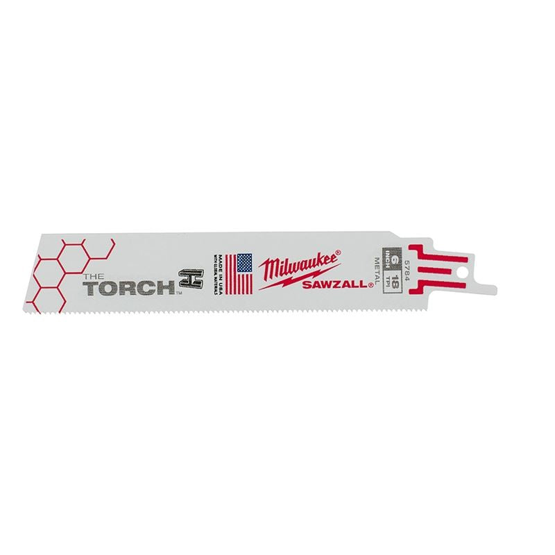 **18 TPI Torch Sawzall Blades - 25 Pack (6-Inch Length) - Ideal for Metal Cutting, Demolition & Heavy-Duty Construction Projects**