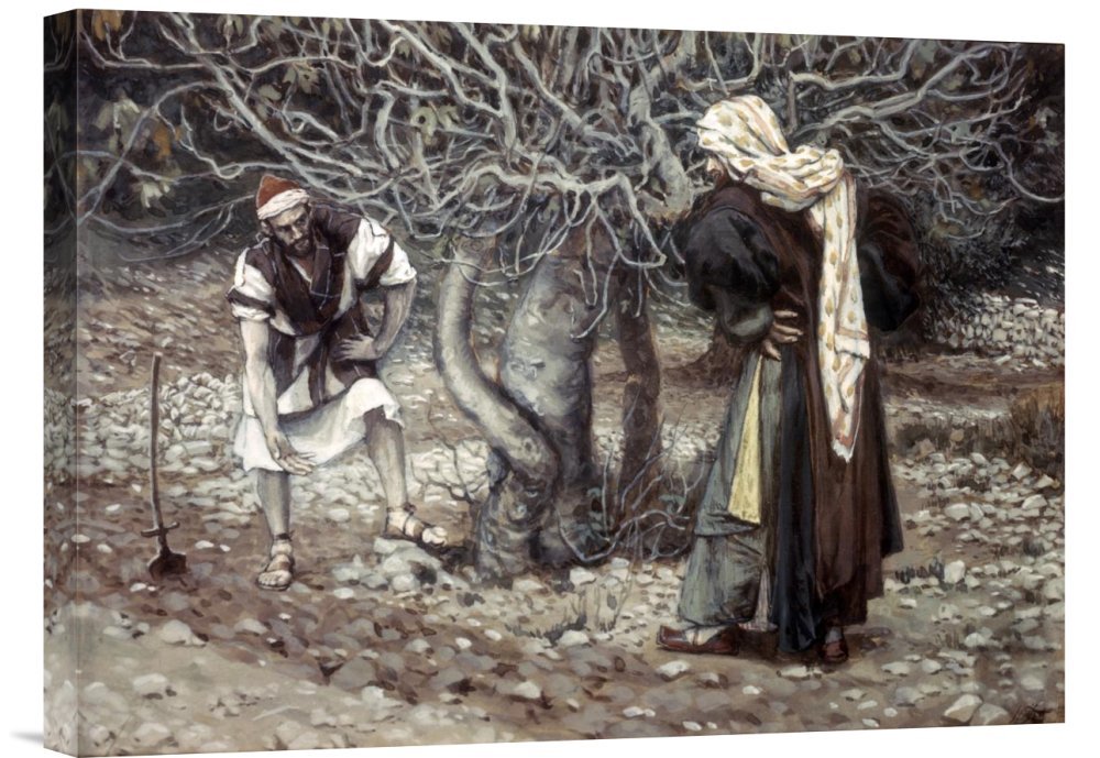James Tissot Vine Dresser & The Fig Tree Canvas Wall Art Print - Premium Giclee Gallery Wrap - Home & Office Decor - Perfect for Living Room, Bedroom, or Office Wall Decor