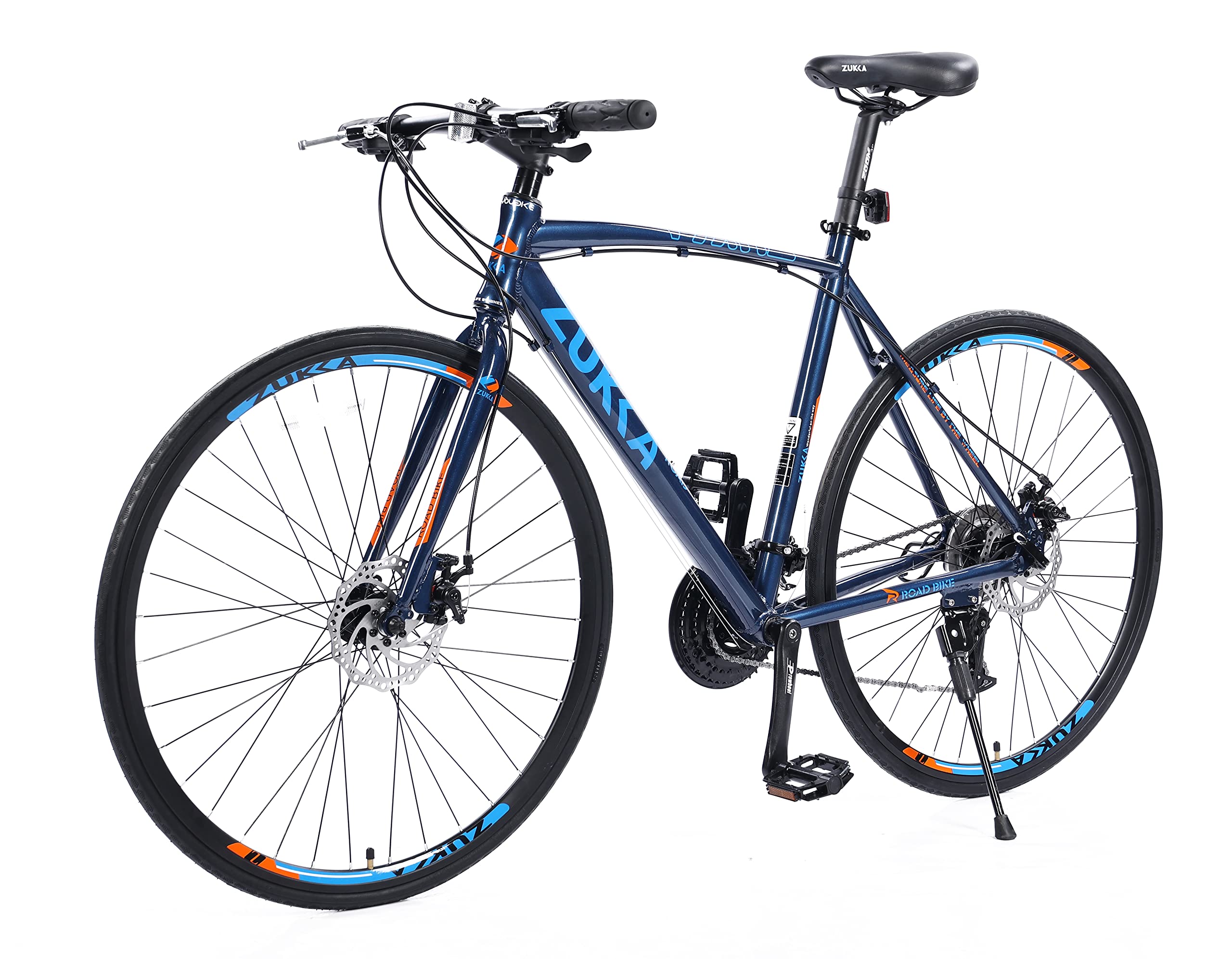 **MEGHNA 700C Road Bike - 24 Speed, Dual Disc Brake, Flat Handlebar Hybrid Commuter Bike for Men, Women & Teens - Perfect for City Riding, Fitness & Daily Commutes**