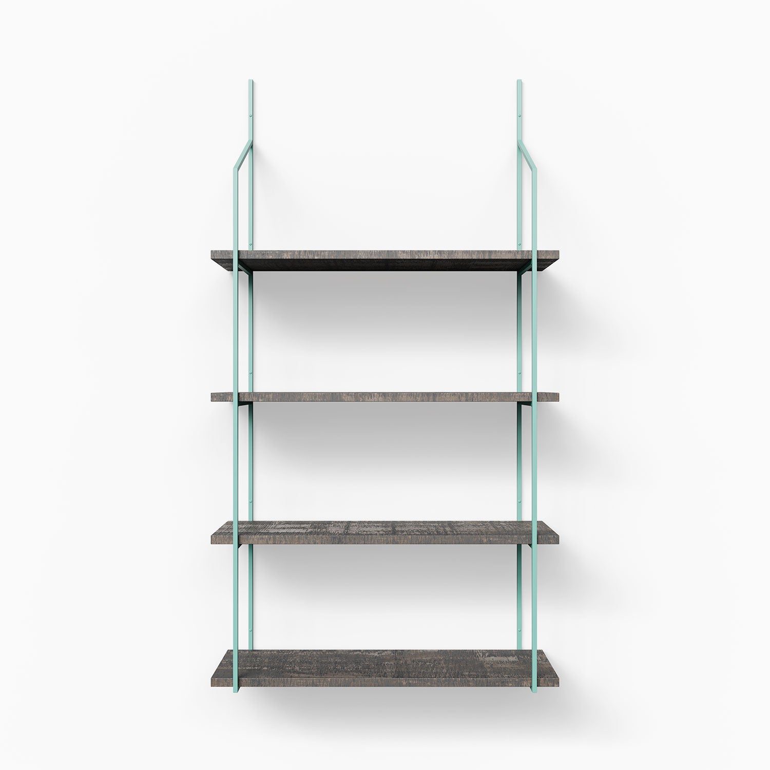 Verne Hatch Grey Rustic 4-Tier Wooden Shelf - Perfect for Living Room Decor, Bathroom Storage & Kitchen Organization