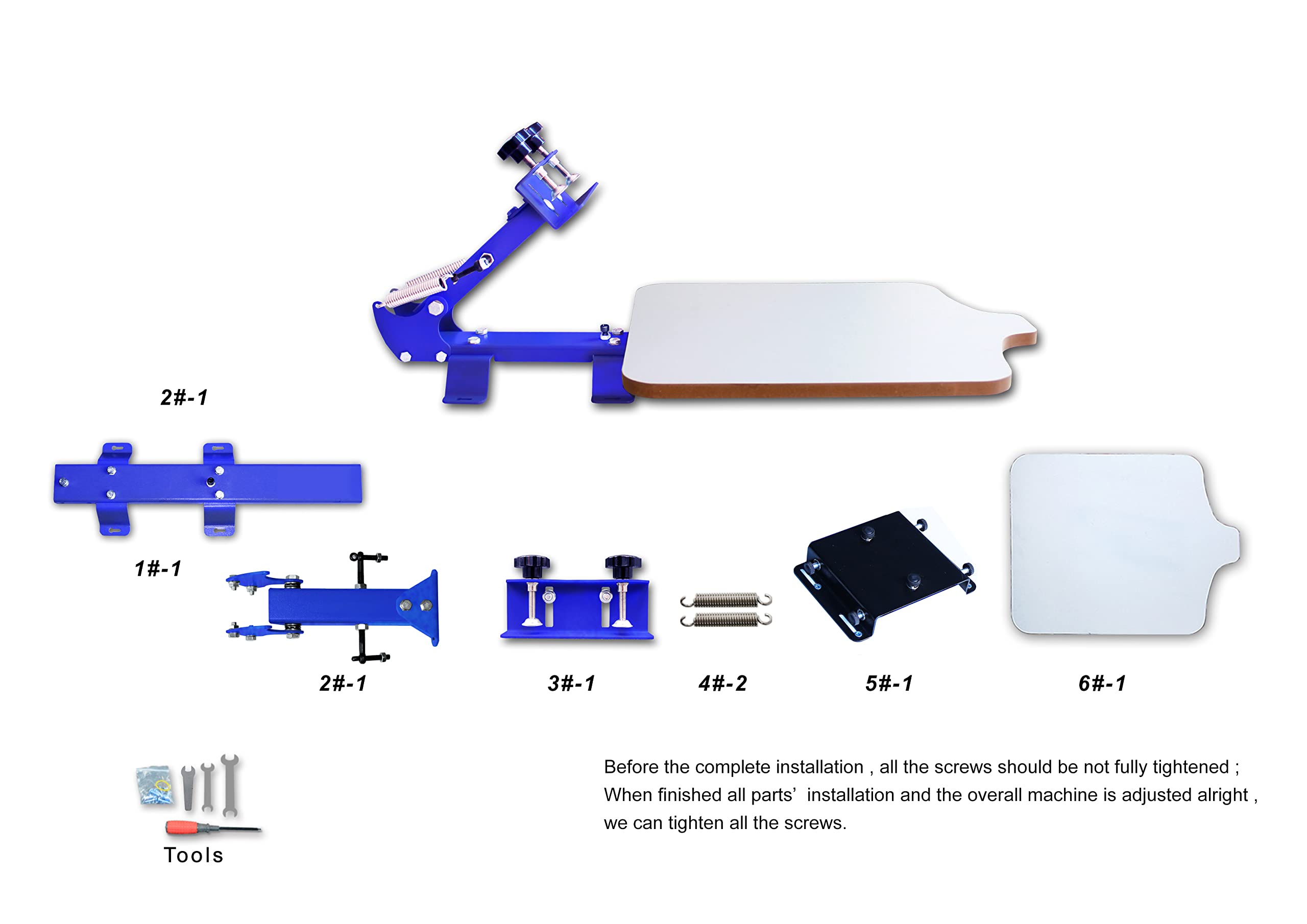 INTBUYING 1 Color 1 Station Manual Screen Printing Press Machine with Removable Pallet Bracket for T-Shirt Printing - DIY Custom Apparel, Small Business & Home Use
