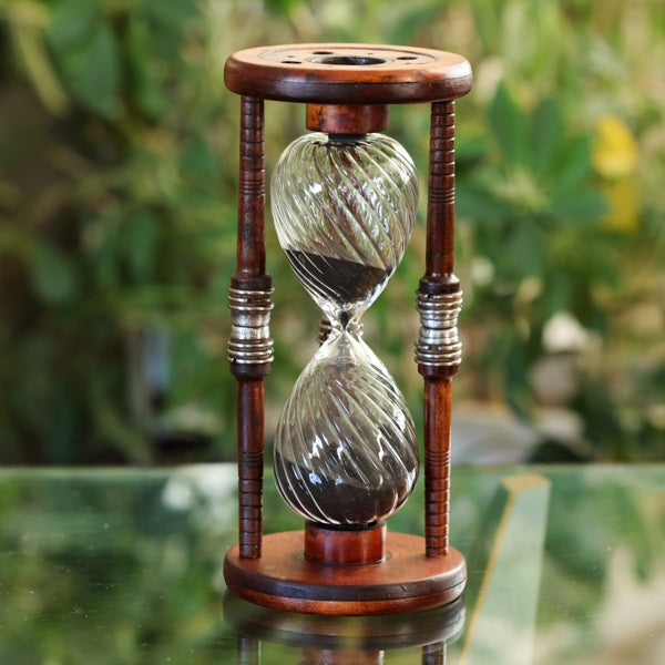 45 Minute Antique Wooden Hourglass Sand Timer - Perfect for Board Games, Classroom Activities & Home Décor