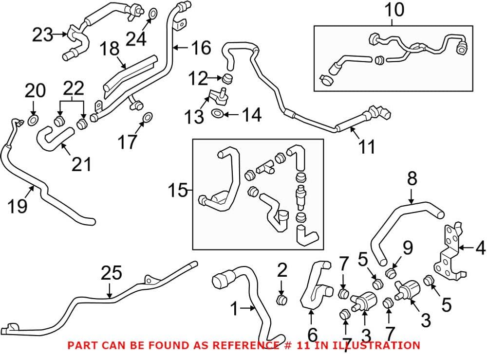 Genuine OEM HVAC Heater Hose for Audi 06L121081K - Replacement Part for Audi A4, A5, Q5 - Perfect for Engine Cooling System Repair & Maintenance