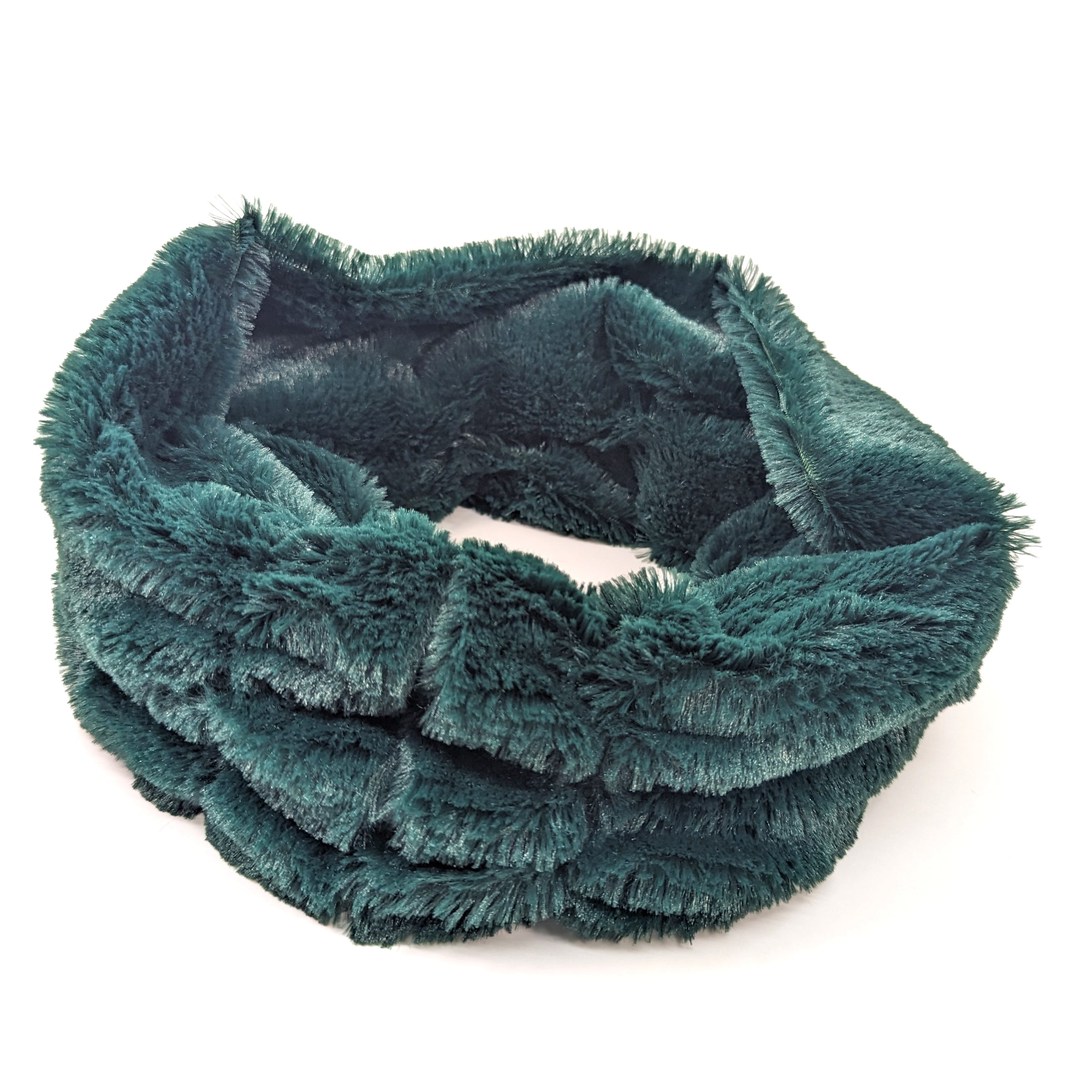 Stylish Gathered Faux Fur Snood Scarf - Winter Fashion Accessory for Women | Cozy Neck Warmer for Cold Weather Outfits & Outdoor Activities