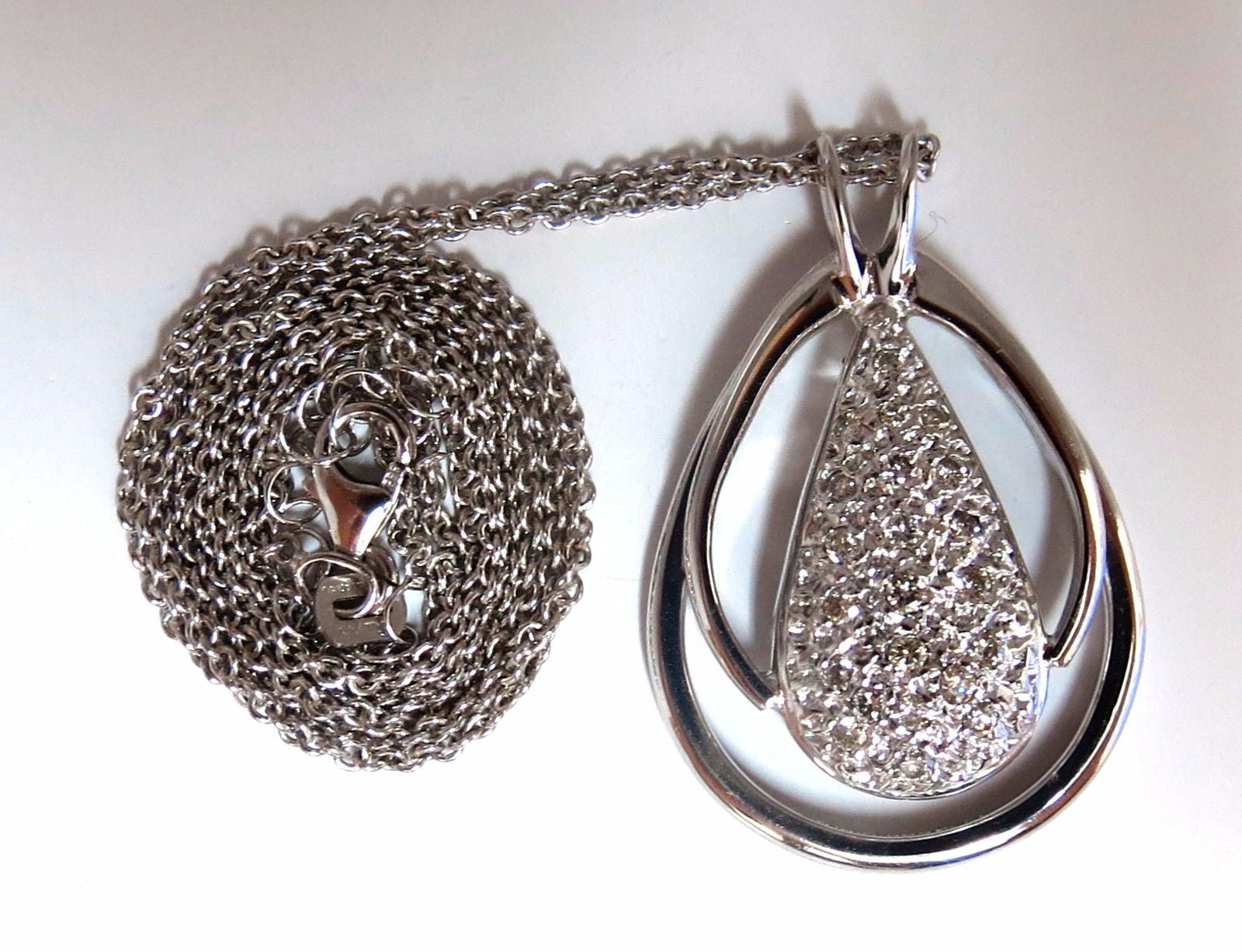 0.50ct Natural Pear-Shaped Diamond Cluster Necklace in 14K Gold - Perfect for Weddings, Anniversaries & Special Occasions