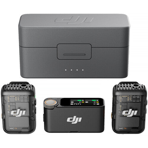 DJI Mic 2 - 2-Person Wireless Lavalier Microphone System with Built-in Recorder (2.4GHz) for DSLR Camera, Smartphone, YouTube, Vlogging & Live Streaming