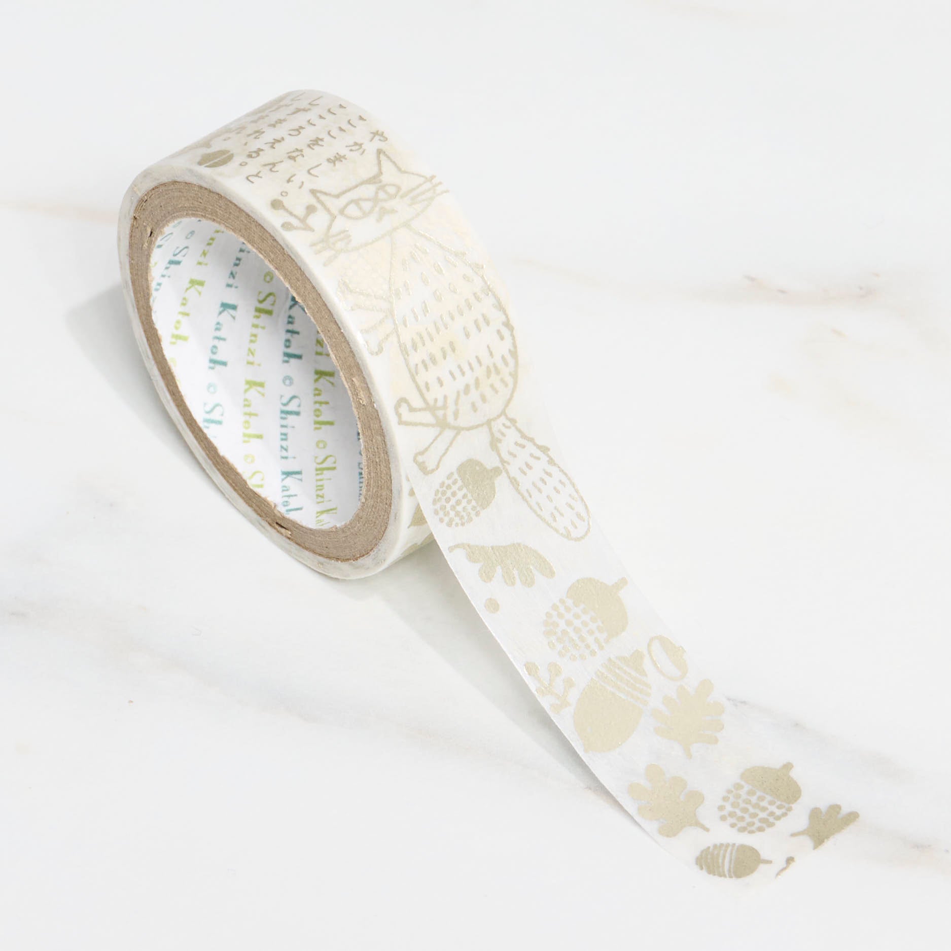 Shinzi Katoh Masking Tape - Miyazawa Kenji Series Silhouette & Seal Design | Decorative Washi Tape for Scrapbooking, Journaling, Gift Wrapping & DIY Crafts