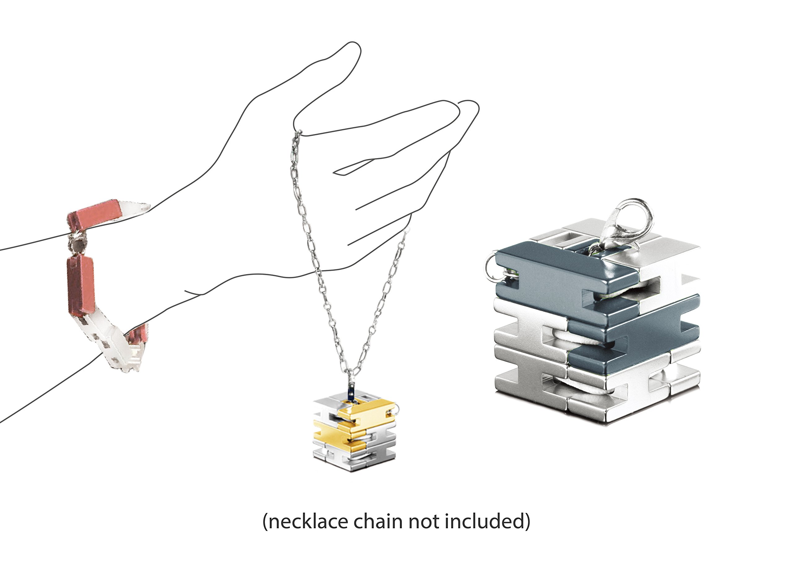 Cube Bracelet - Unique Wearable Art & Puzzle Jewelry in Iron Gray for Gifts, Fashion, and Brain Teasers