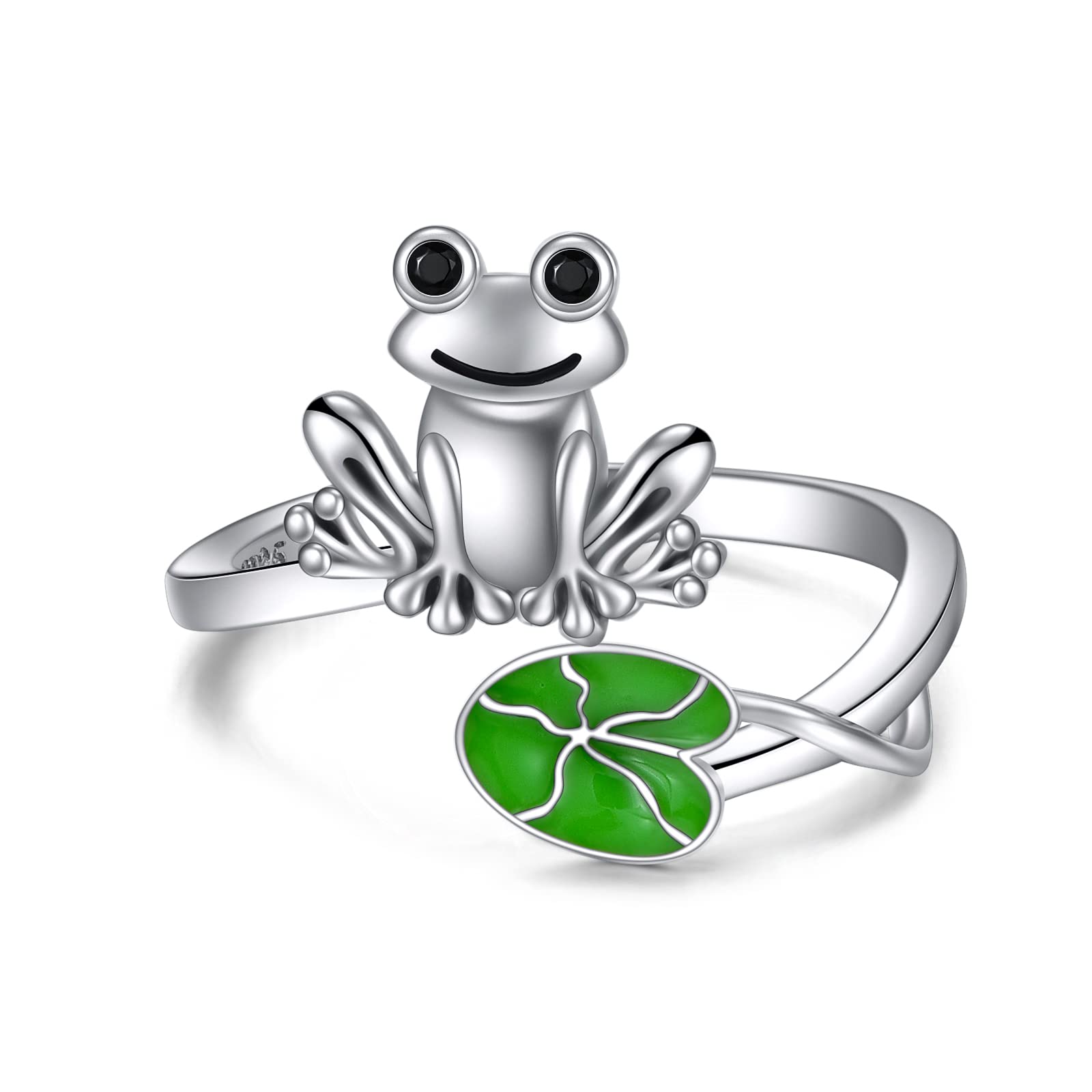 WINNICACA S925 Sterling Silver Adjustable Open Rings for Women - Cute Animal Design, Dainty Finger Rings, Perfect Birthday Gifts for Women & Girls | Great for Everyday Wear, Parties & Special Occasions