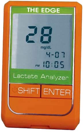 THE EDGE Lactate Meter - Portable Lactic Acid Test Kit for Athletes & Fitness - Complete Blood Lactate Monitoring System for Workout Performance Tracking