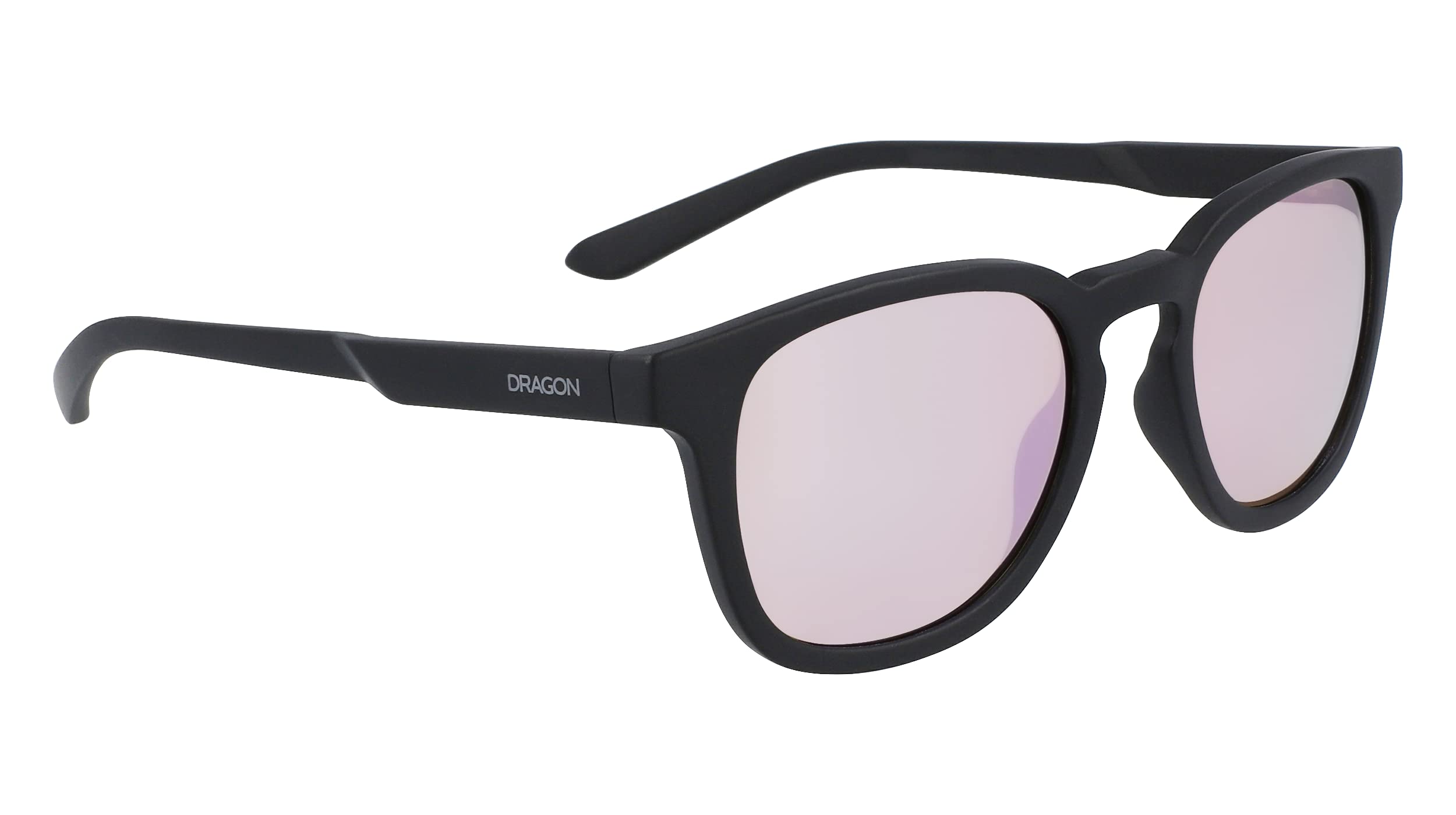 DRAGON DR FINCH LL ION 008 Matte Black/Rose Gold Polarized Sunglasses - UV Protection, Lightweight & Stylish for Outdoor Sports, Driving & Beach Vacations