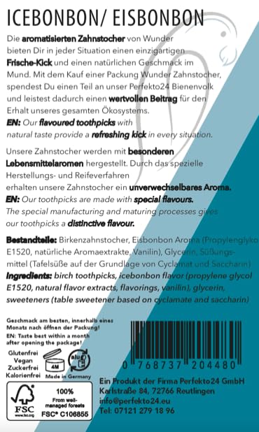 Flavored Toothpicks for Fresh Breath - Sugar-Free, Vegan, Stop Nail Biting - Portable Teeth Cleaning On The Go - Perfect for Travel, Office, and After Meals