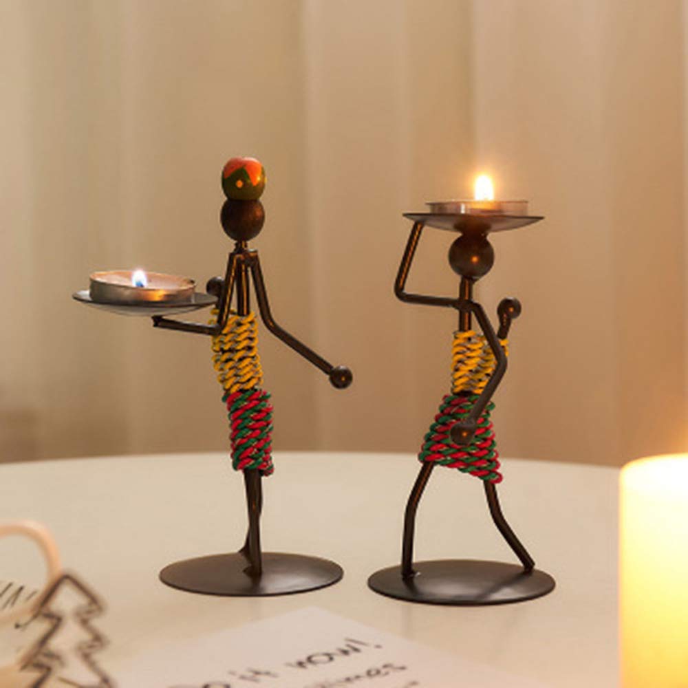 1PC Nordic Abstract Metal Candlestick Holder - Modern Sculptural Candle Stand for Home Decor, Wedding Centerpieces, and Romantic Dinner Settings