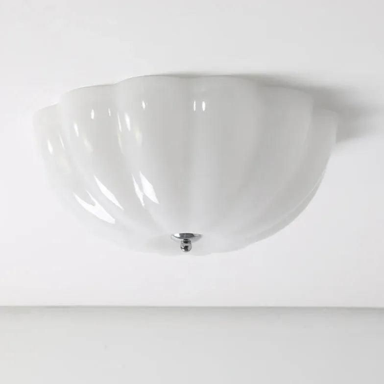 Modern Shell Shaped Glass Ceiling Light - Elegant Coastal Home Decor for Living Room, Bedroom & Dining Area