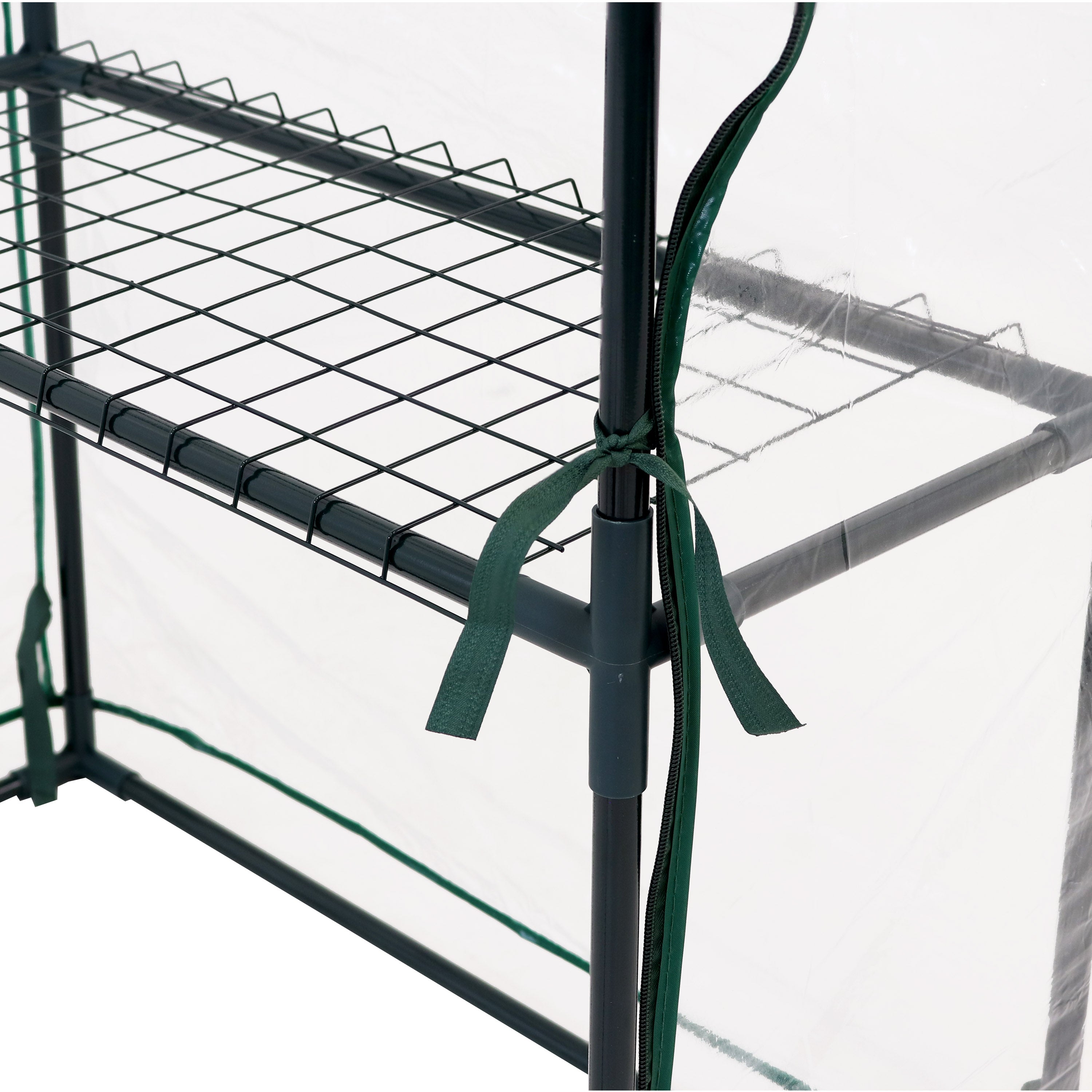 Sunnydaze Deluxe Walk-In Greenhouse with 4 Shelves - Outdoor Garden Greenhouse for Plants, Flowers & Vegetables - Perfect for Backyard, Patio & Gardening Enthusiasts