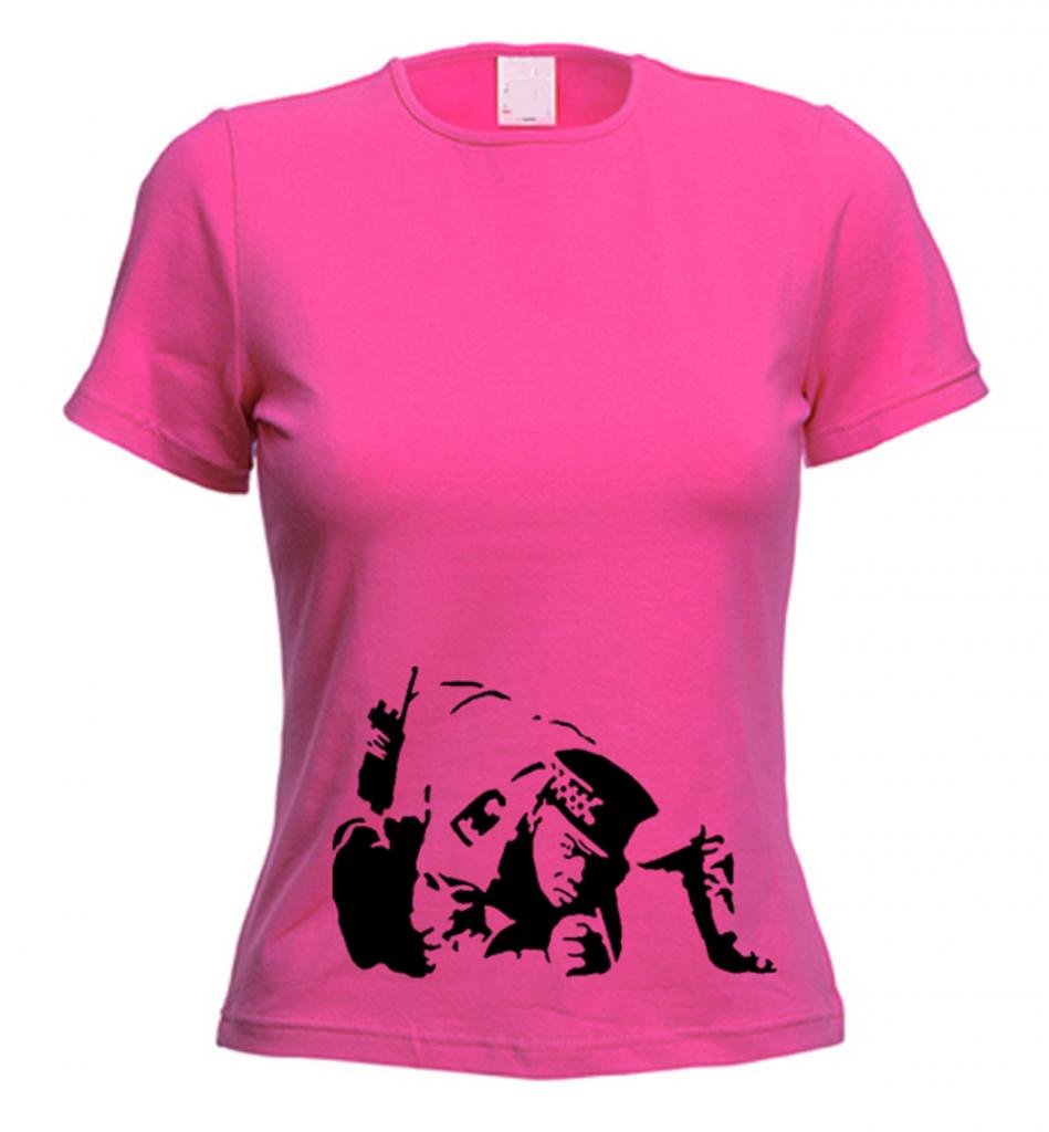 Banksy Coca-Cola Copper Print Women's Tribal T-Shirt - Stylish Streetwear for Urban Fashion & Artistic Expression